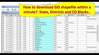 How to Download GIS Shapefiles || Shapefile of States, CD Blocks and Countries || Worlds Shapefile
