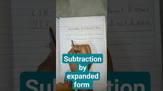 subtraction by expanded form |# shorts #youtubeshorts #education #learning #kidsvideo #studytips