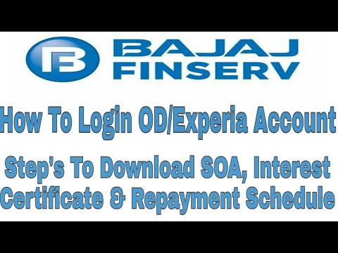 STEP's TO LOGIN OD/EXPERIA ACCOUNT AND DOWNLOAD YOUR STATEMENT #bajajfinserv #experia #OD #login