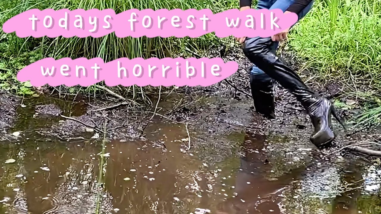 over knee boots in mud, heels in mud, girl in mud 