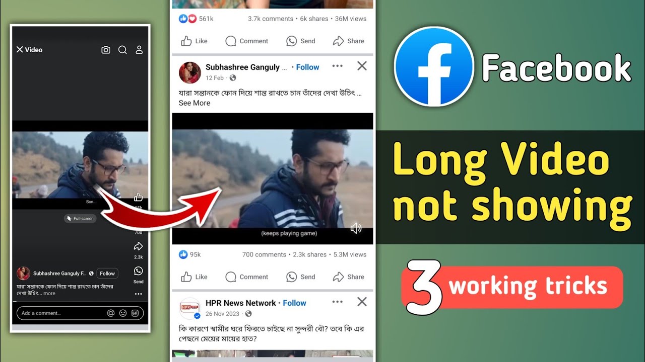 Facebook Long Video not Showing Problem