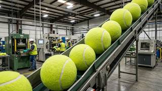 Incredible Manufacturing Process: Old Clothes & Rubber Belts Become Tennis Balls