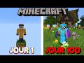 J'ai survécu 100 JOURS sur UN SEUL BLOC dans Minecraft... (Le jour 64 est INCROYABLE)