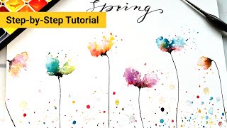 [NO FAIL] SLOW SPEED/Dreamy Loose Flowers Painting for Beginners