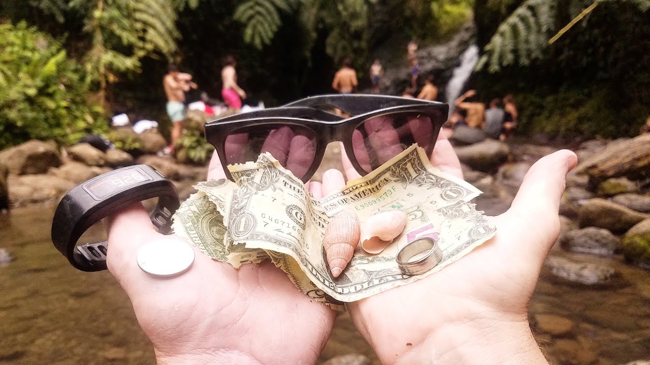 treasure of the elemental trophy Found Money and Jewelry While Freediving at Waterfall in Hawaii! | DALLMYD