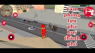 Stickman Iron Rope Hero Gangstar Crime: Cầm Súng phóng lựu đi phá thành phố screenshot 4