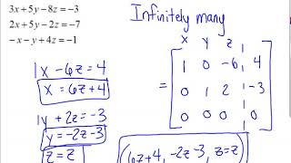 Section 6-1 Part B Multivariable Linear Systems and Row Operations
