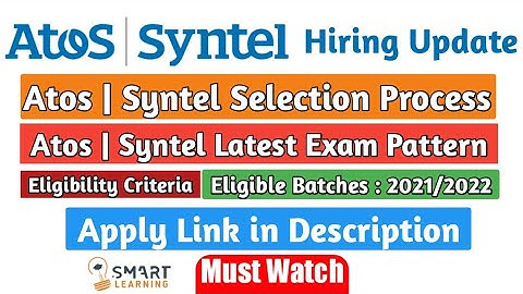 Atos Syntel Hiring Update | Atos Syntel Exam Pattern 2021 | Atos Syntel Recruitment Process 2021