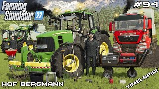 BALE TRANSPORT TRUCK GOT STUCK IN MUDDY MEADOW | Hof Bergmann | Farming Simulator 22 | Episode 94