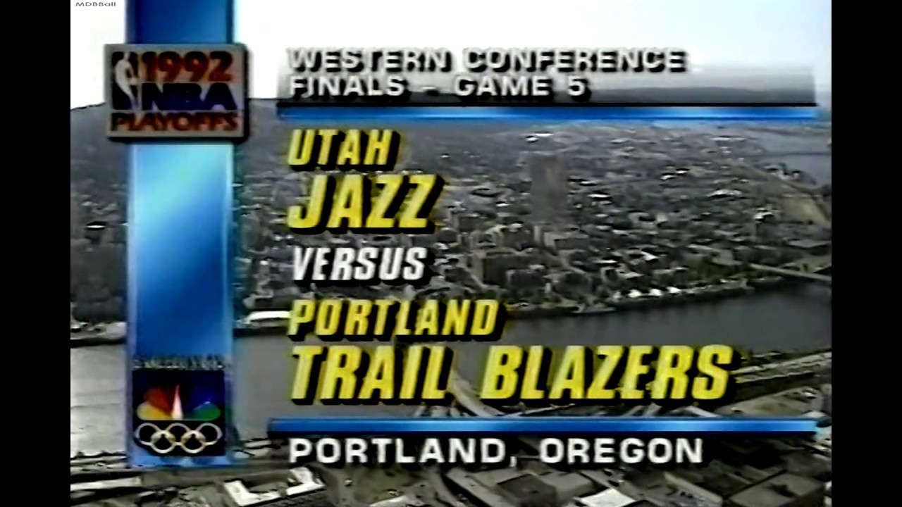 Jazz @ Blazers 1992 WCF Game 5 (NBA On NBC)
