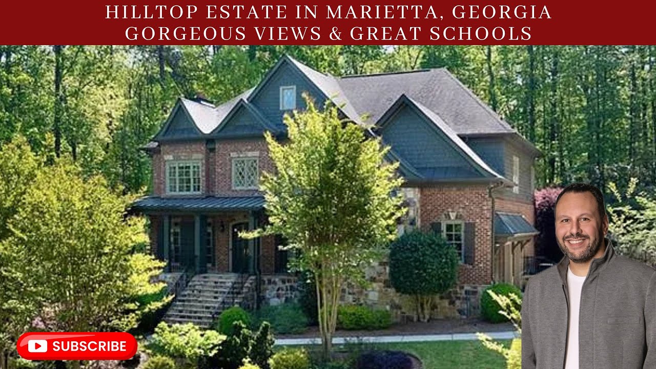 Stunning Marietta, GA, Hilltop Estate - Gorgeous Views, 5 Bed, 5 Bath, Basement