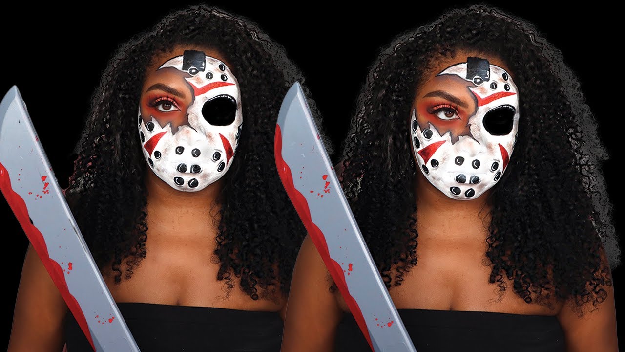 Jason Voorhees Mask Friday The 13th Halloween Makeup Tutorial 