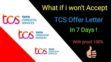 TCS offer letter not accepted within 7 days what will happen/TCS offer letter acceptance time#tcs