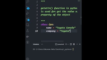 getattr Function in Python #shorts #short #ytshorts