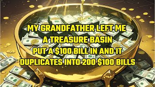 My Grandfather Left Me a Treasure Basin, Put a $100 in and It Duplicates Into 200x $100