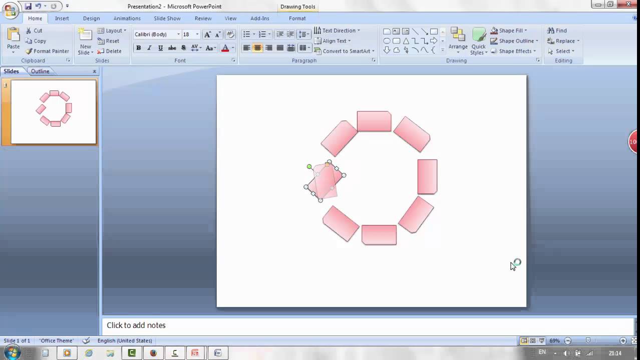 Tutorial animasi  Loading  melingkar di power  point  2007 