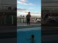 Girl got dared to jump in pool fully clothed