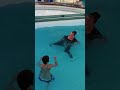 Girl got dared to jump in pool fully clothed