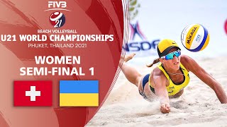 SUI vs. UKR - Full Women's Semi-Final | U21 Beach Volleyball World Champs 2021 screenshot 3