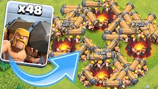 NEW TROOP x48 OVERKILL!! | Clash Of Clans | ALL BATTERING RAMS
