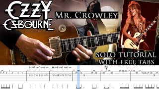 Ozzy Osbourne - Mr. Crowley 2nd guitar solo lesson (with tablatures and backing tracks)