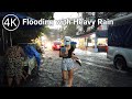 [4K THAILAND] Walking in Heavy Rain during the Rainy Season in Bangkok