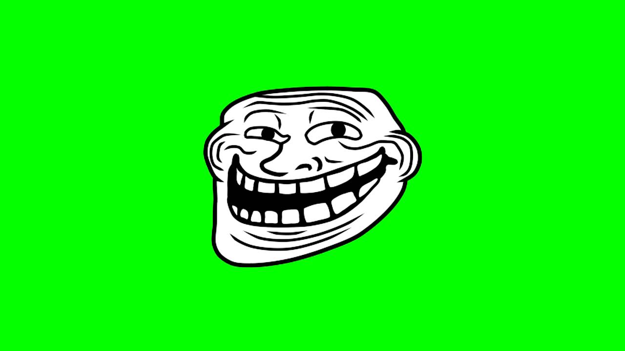 Green screen troll face good to sad #troll