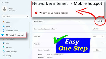 We Can’t set up mobile hotspot Windows 11 & 10 Problem