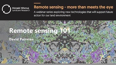 Remote sensing 101