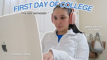 FIRST DAY OF COLLEGE VLOG (SPRING SEMESTER 2025) - a productive day of studying, reading, & writing