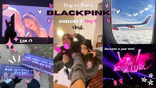 VLOG🖤💓blackpink born pink in Paris (day 1)✨traveling, floor tickets, fancams, my experience