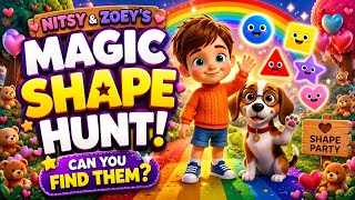 Shape Hunt Adventure for Kids! Circle Square Triangle #nitsyandzoey