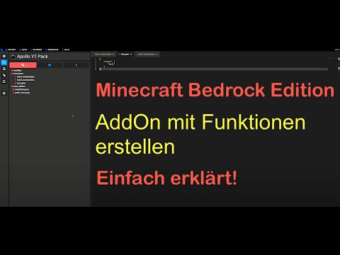 Minecraft Bedrock Edition PC - AddOn mit Funktionen erstellen - Einfach erklärt!