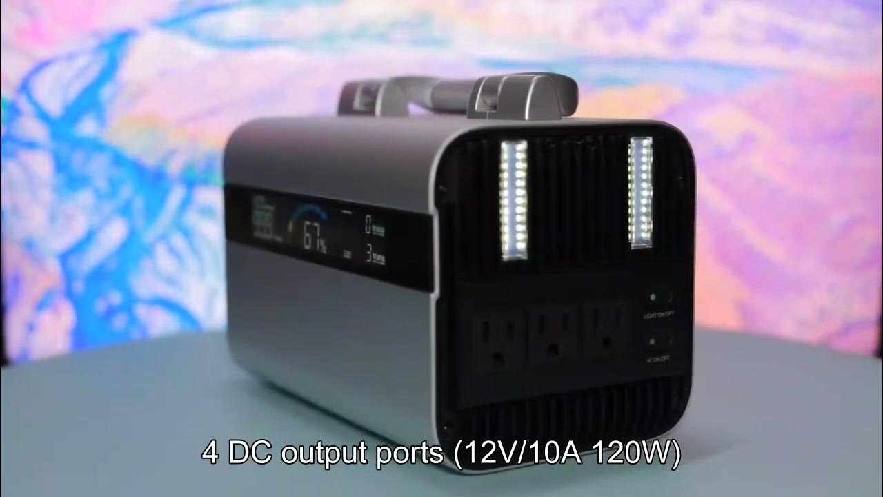 Portable power station 12 volt small generator solar generator with solar backup YouTube