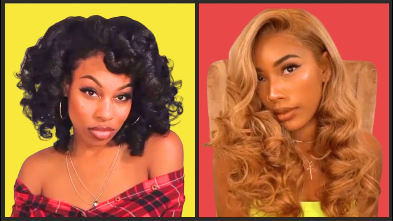 Rollerset Honey Blonde Wig Puff And Twists On Twa Other