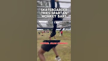Skateboarder Tries Spartan Monkey Bars #spartanrace #ocrtraining #ocrlife #shorts