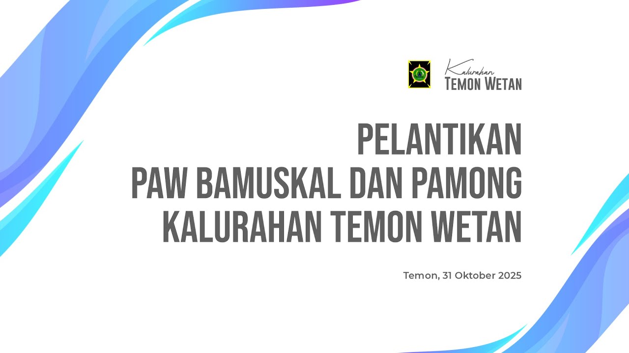 🔴 [LIVE] PELANTIKAN PERGANTIAN ANTAR WAKTU BADAN PERMUSYAWARATAN KALURAHAN KALURAHAN TEMON WETAN
