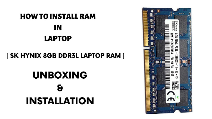 Sk Hynix 8GB Laptop RAM - Unboxing & Installation | DDR3L | PC3L - 12800s | 1600Mhz