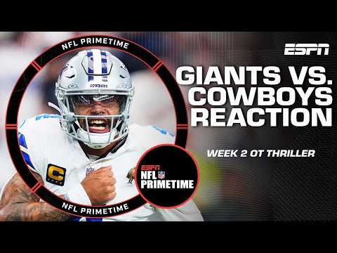 AN OT THRILLER 🚨 Dallas Cowboys OUTLAST the Giants in Week 2 duel 😤 | NFL PrimeTime