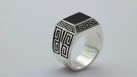 Gia Công Nhẫn Bạc Vuông Hoa Văn #xuongkhongto #jewelry #gold  #trending