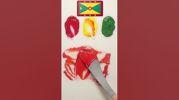 Surprising Color What Color do Mixed Flags Make? #asmrsounds #colormixing #satisfying #asmr #art