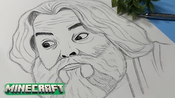 How To Draw STEVE (Jack Black) From "A Minecraft Movie" | Portraits