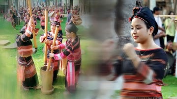 Giã gạo theo nhịp điệu cồng chiêng làng Hà Nừng, xã Sơn Lang, KBang | DI SẢN VĂN HÓA