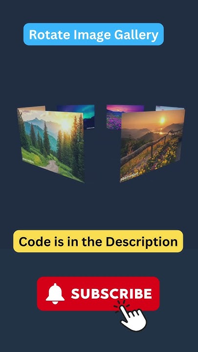 3D Rotate Image Gallery CSS + HTML (Code is in the Description) - YouTube