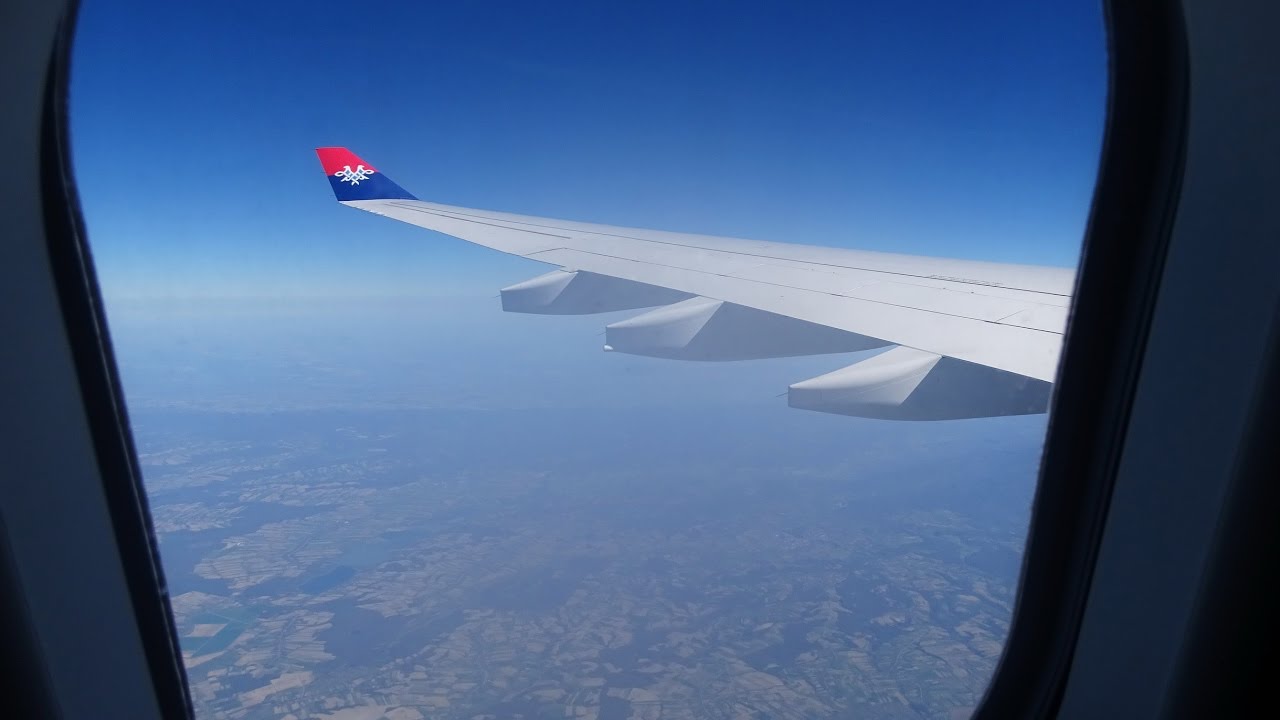JU231 A330 ZAG - BEG Landing Nikola Tesla Airport 28.03.2017.