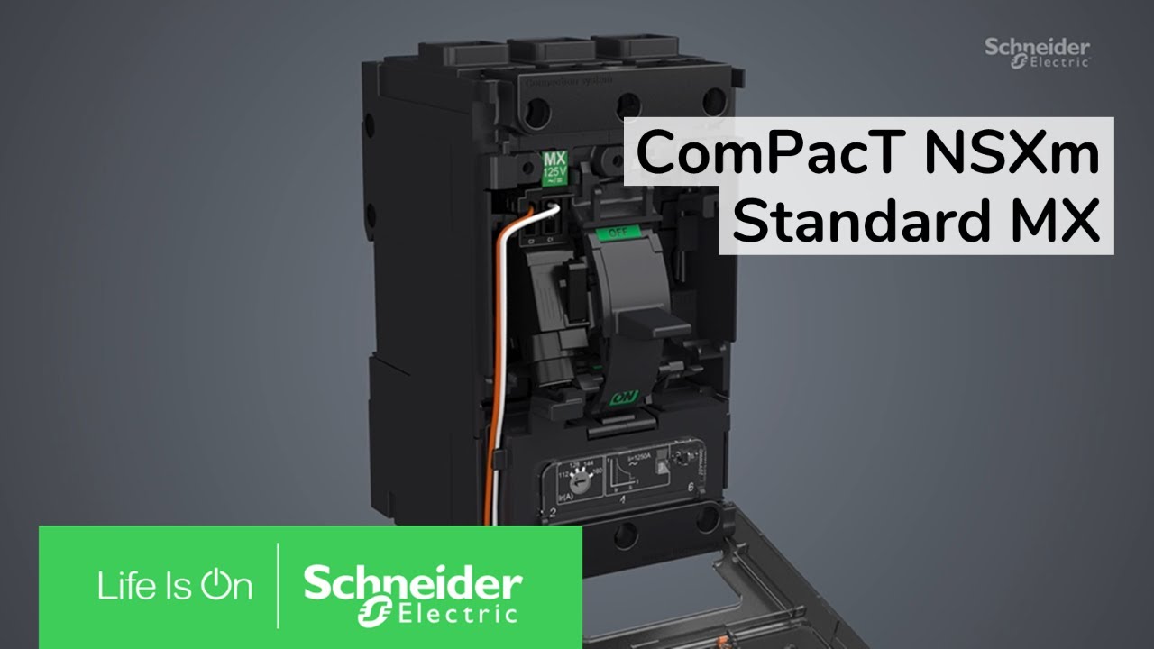 ComPacT NSXm Accessories - How to Install the Standard MX Module | Schneider Electric Support