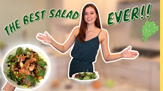 HOW TO MAKE MY FAVORITE SALAD RECIPIE!! The best salad you will ever have...(healthy &amp; vegan)