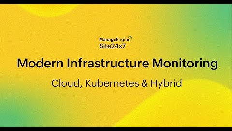 Infrastructure monitoring with Site24x7 | Cloud, Kubernetes, and Hybrid Environments