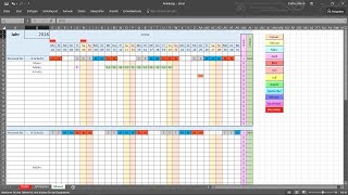 Excel Schichtplan Erstellen Monatsubersicht Aus Jahresplan Youtube