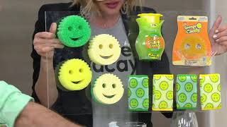 Scrub Daddy 10pc Variety Lemon Lime Scented Sponges Auto-Delivery on QVC